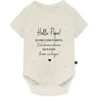 Spreadshirt Kurzarmbody Hallo Papa Geschenk Werdender Vater Kurzarm Tages Baby Body (1-tlg)