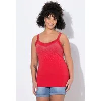 MIAMODA Longtop Top ärmelloser Slim Fit Ziernieten Spitze