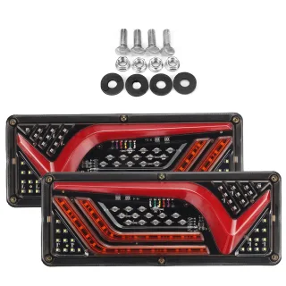 2 X LED Waterproof Tail Brake Lights Kit RV Trailer Truck Rear Turn Signal