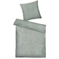 TOM TAILOR HOME Bettwäsche WOVEN MELANGE in Gr. 135x200cm oder 155x220cm, Flanell, 2 teilig, new bedroom, Doppelnaht am Kissen, gewebtes Label