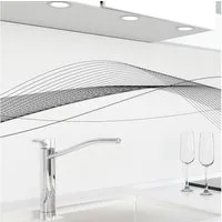 danario Küchenrückwand Folie selbstklebend - Matt - Spritzschutz Küche - versteift & robust