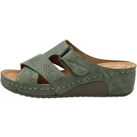 Nowaland Bequeme Damen-Pantoletten mit verstellbarem Riemen und Keilabsatz Pantolette atmungsaktiv, weiche Innensohle, ideal für Alltag & Komfort