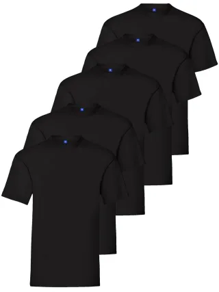 Kruze | Mens Crew Neck T-Shirts (5er Pack) - Schwarz