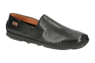 Pikolinos 09Z-5511 JEREZ Herren Slipper Schwarz Echtleder Gummi Segmentsohle