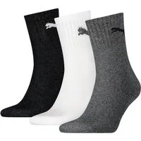 PUMA Sportsocken short crew (3-Paar) gepolsterte Frottee-Sohle, atmungsaktiv
