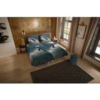 PURE luxury collection Wendebettwäsche Eagle, Microfaser, 2 teilig, Mikrofaser, Pflegeleicht, Reißverschluss, Wendeoptik, Natur, Adler