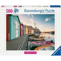 Ravensburger Puzzle Bootshäuser in Smögen, Schweden, 500 Puzzleteile, Made in Germany