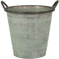finehomegarden Pflanzkübel Eimer mit Griff Metall Ø20-24/27+31cm H21/23/26+29cm Pflanzkübel (1 St), Pflanztopf 4Größen wählbar Topf / Paket