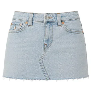 True Religion - "Sadie" Minirock für Damen, Denim (Leuchtend/Gewaschen)