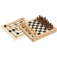 Philos Spiel Philos 3094 - Schach-Mühle-Kombination, Mini, Reisespiel