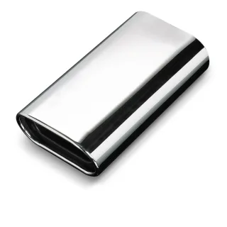 Premium Endrohr Chrom Oval Auspuff MIT ABE passend für viele Fahrzeuge