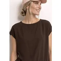 STREET ONE Shirtbluse Sommerbluse mit Tapedetail an den Schultern