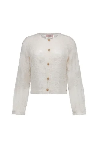 Studio Anneloes - Fay crochet cardigan ecru - Gr. - XL