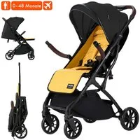 Daliya® Kinder-Buggy YOOPI Reisebuggy, kompakt faltbar, mit Teleskopgriff, Flugzeug Buggy, Stadt-Buggy, Reisebuggy, faltbar, Alurahmen, sicher, gefederte Räder