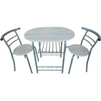 HTI-Line Küchentisch Tischgruppe Merit (Set, 3-St., 1 Tisch, 2 Stühle), Essgruppe 1 Tisch 2 Stühle