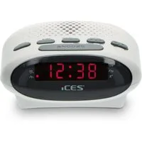 Lenco Radiowecker ICR-210 White modernes Uhrenradio mit LED Display & Batterie, erhältlich in 4 Farben