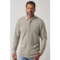 JP1880 Businesshemd Piqué-Hemd Langarm Modern Fit Buttondown-Kragen