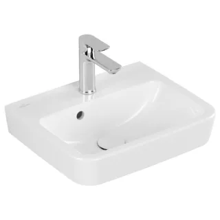 Villeroy und Boch O.novo Handwaschbecken 43444501 45 x 37 cm, eckig, mit Hahnloch, mit Überlauf, weiß