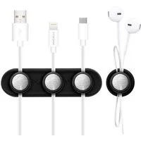 Macally Kabelbinder Magnetische Kabel-Clip Kabel-Leiste Clips (6-St) Magnet Kabel-Organizer Kabel-Halterung Halter, für PC Laptop TV Kabel