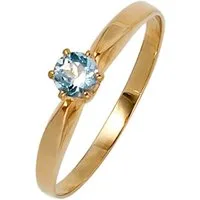JOBO Fingerring, 585 Gold mit Aquamarin