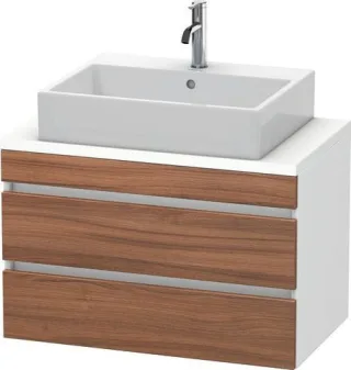 Duravit DuraStyle Konsolenwaschtischunterbau wandhängend Nussbaum & Weiß Matt 800x478x512 mm - DS530 DS530707918