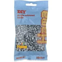 Hama Bügelperlen Hama Bügelperlen – Grau, Midi 5 mm (1000 Stk)