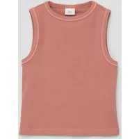 s.Oliver Muskelshirt T-Shirt Geripptes Tanktop mit Ziernähten