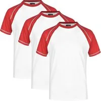 James & Nicholson T-Shirt 3er-Pack Sportliches Herren T-Shirt mit Raglanärmeln JN010 (Spar-Set, 3er-Pack) Hochwertiger Single Jersey