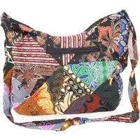 Guru-Shop Schultertasche Patchwork Batik Beutel, Sadhu Bag, Hippie..