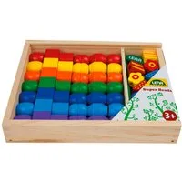 Lena® Kreativset Super Beads Holzfädelperlen