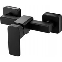 Lavre Duscharmatur Caro Brausearmatur Einhebelmischer Duschbrause im kubischen Design, schwarz