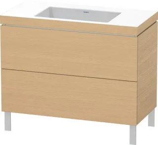 Duravit L-Cube c-bonded Set bodenstehend Natur Eiche Matt 1000x480x698 mm - LC6938N3030 LC6938N3030
