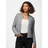 pieces Strickjacke PCMALOU LS KNIT CARDIGAN NOOS BC Materialmix, slim fit