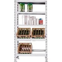 Szagato Regal Getränkekisten-Regal für 4 Kisten + 3 Böden 180x90x30 cm weiss