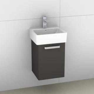 Artiqua 412 Waschtischunterschrank für Connect Cube E7137, Stahlgrau, 412-WUT-I13-L-7142-88 412-WUT-I13-L-7142-88