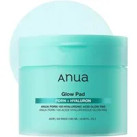 Anua Gesichtspflege PDRN 100 Hyaluronic Acid Glow Pad 180ml Doppelseitige Toner Pads für strahlende Haut & intensive Feuchtigkeit, 60 Toner Pads für täglichen Glow & Make-up Vorbereitung