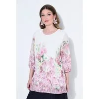 MIAMODA Longbluse Bluse A-Linie Sonnenplissee mit Blumendruck