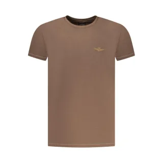 Aeronautica Militare Marrone Baumwolle Herren T-Shirt