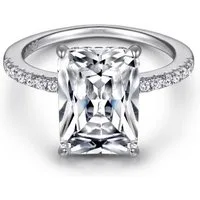 Lisandra Scott Silberring Luxuriöser Baguette 925 Sterling Silber Ring mit Steinen Profischliff, Luxus in Perfektion – Funkelnd. Edel & Unvergesslich