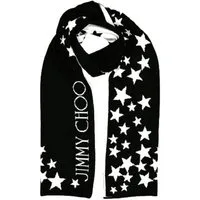 JIMMY CHOO Modeschal Jimmy Choo Damen Schals, Schwarz/Weiß Stern Muster., Feinstrickschal
