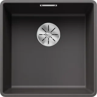 Blanco Subline 400-f Spüle 523495 42,7x42,7cm, PuraDur felsgrau, für Unterbau