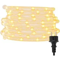 vidaXL LED-Lichterschlauch Lichtschlauch 1200 LEDs Warmweiß 50 m PVC