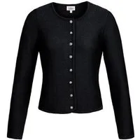 Nübler Trachtenstrickjacke Strickjacke Langarm Anni in Schwarz von Nübler