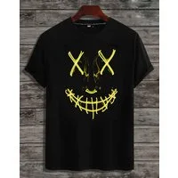 RMK T-Shirt Print-Shirt T-Shirt Herren Shirt Basic Vintage Smile Smiley aus Baumwolle