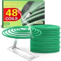 LuxusKollektion Räucherschale Räucherspirale Citronella 48 Halter 4Std Garten Grün-48 Incense Coils