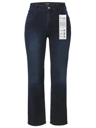 Frapp - Hose lang gerades Bein Jeans rinse blue denim - Gr. - 44