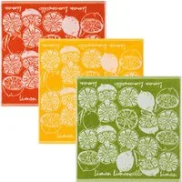 Kracht Geschirrtuch Frottier-Geschirrtuch "Limoncello" 3er-Pack, Baumwolle Motiv