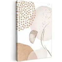 OneMillionCanvasses® Leinwandbild Aquarell - Pastell - Beige - Abstrakt - Modern, Fotodruck (1 St), Badezimmer Deko, Bilder WC, Toilette Wanddeko 20x30 cm