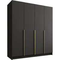 MIRJAN24 Kleiderschrank Santi I (mit vier Drehtüren) Kleiderstange, Metallgriffe