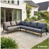 BRAST Gartenlounge-Set Aluminium Adria, viele Varianten & Module, (Loungemöbel Essgruppe Gartenmöbel, bis zu 5 Personen, Sofa Sessel Tisch), Ecksofa-Lounge